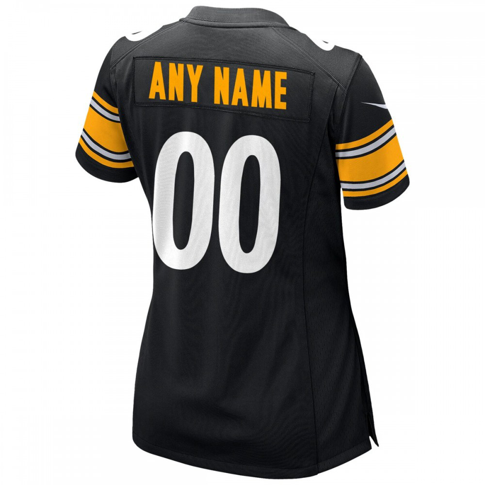Pittsburgh Steelers Nike Women's Custom Game Jersey - Black-GridironStore